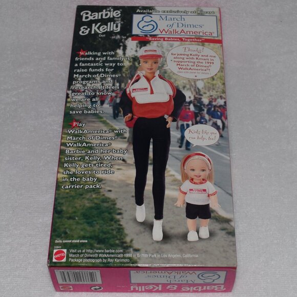 Vintage-1998-Barbie and Kelly March of Dimes WalkAmerica - Picture 3 of 7